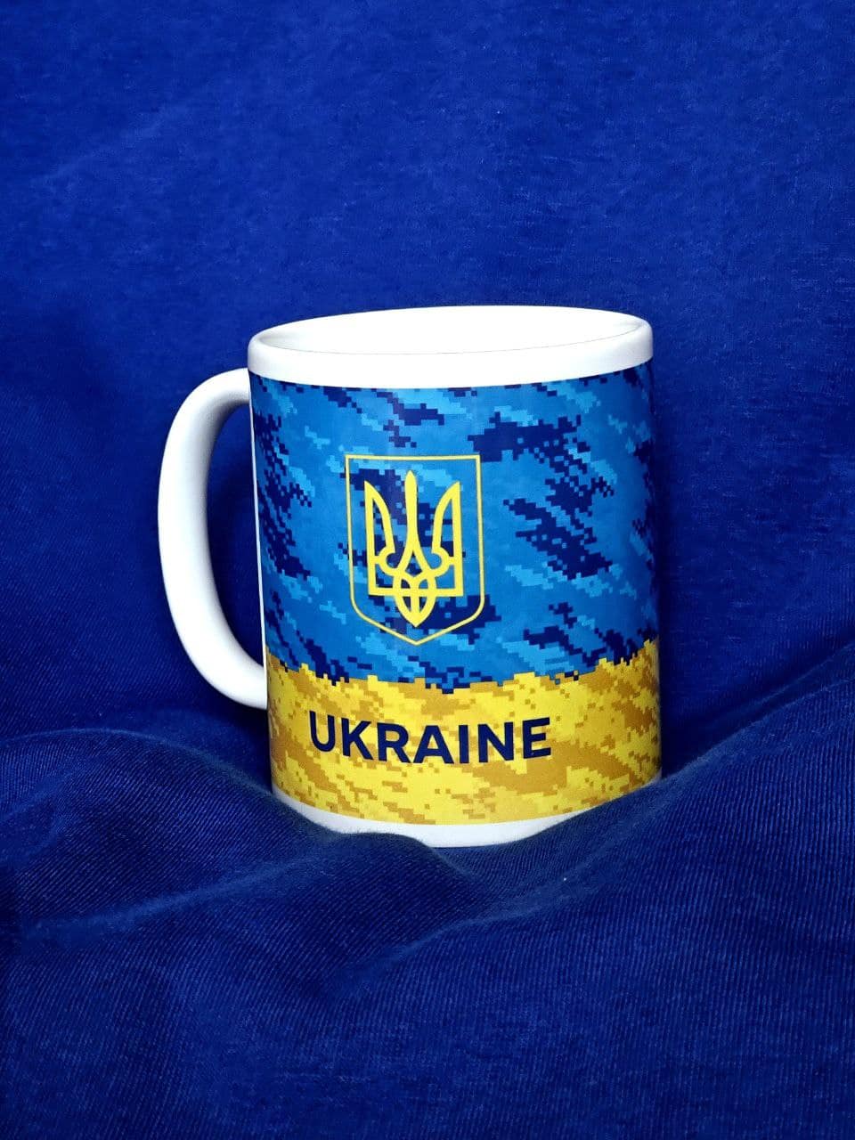 Чашка "Піксель" жовто-синя 330мл