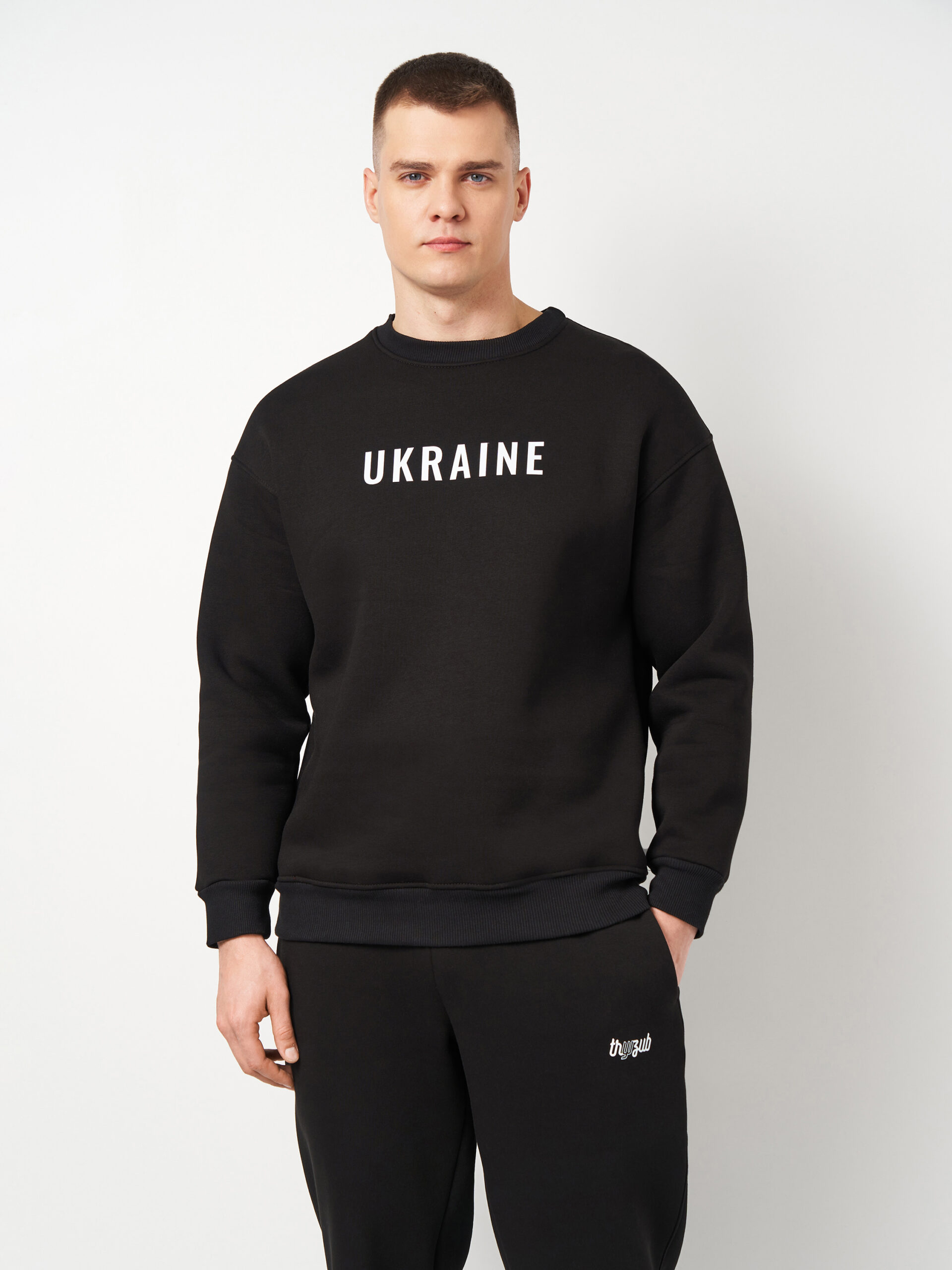 Чоловічий чорний світшот 